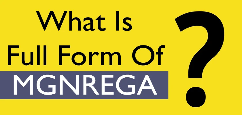 MGNREGA Full Form